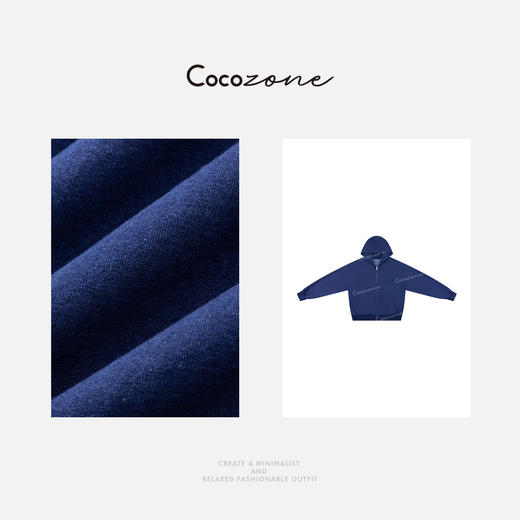 COCO ZONE 2025新款纯色简约连帽拉链休闲外套CD1A0506 商品图2