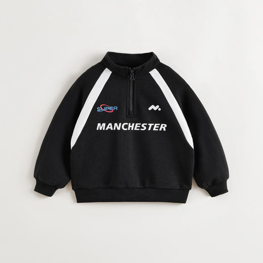 马克珍妮男童轻潮立领运动卫衣儿童宽松外套2025年春装新款250070 商品图2