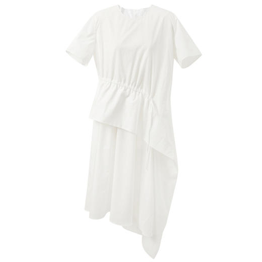 三彩2025夏季新款简约小白裙吊带裙两件套连衣裙宽松不规则S 商品图4