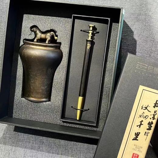 虎钮茶叶罐+柳叶剑笔套装 商品图2