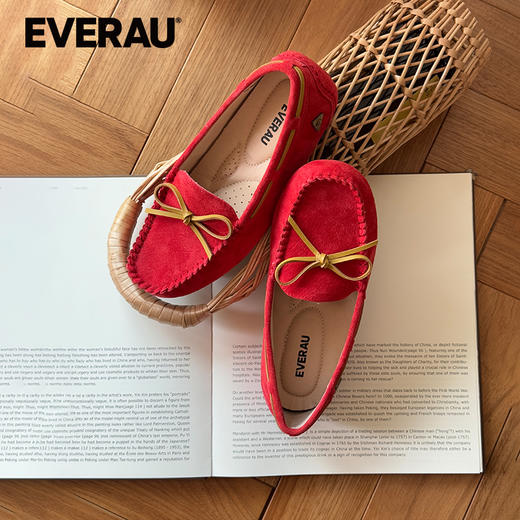 EVERAU 经典莫奈花园的缤纷朦胧梦幻多色春款女鞋豆豆鞋EA1011 商品图2