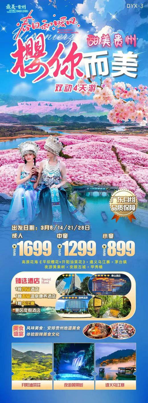 樱你而美（双动4天游），广州南往返 商品图0