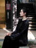 盛唐婧 |真丝牡丹提花修身国风上衣-黑色 商品缩略图4