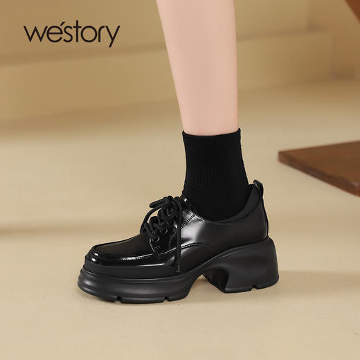westory2024年春季新款厚底圆头乐福鞋小皮鞋S24AM57551 商品图4