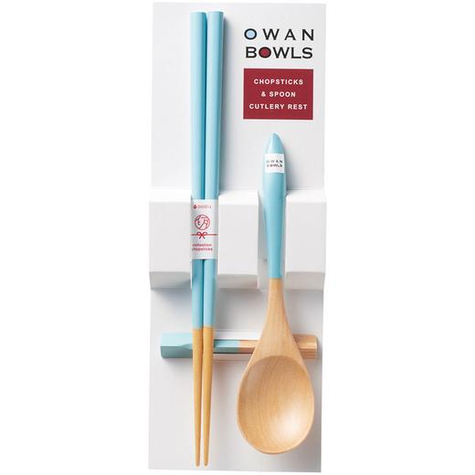 日本进口石田彩色餐具3件套 蓝色 商品图0