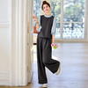 轻熟风职场通勤套装，时尚洋气小个子气质阔腿裤两件套HR-MEIQIN5525-1 商品缩略图3
