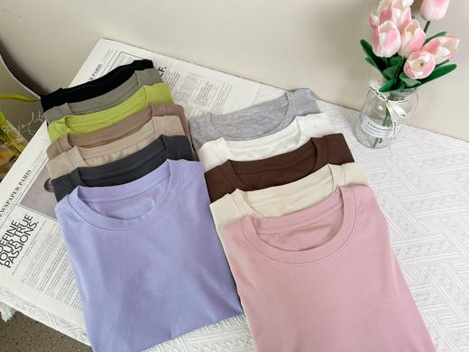 严选 | 青岛即墨自有工厂 女款圆领 修身短袖打底衫 多色可选 M-XL码  经典基础款 衣橱必备 商品图2