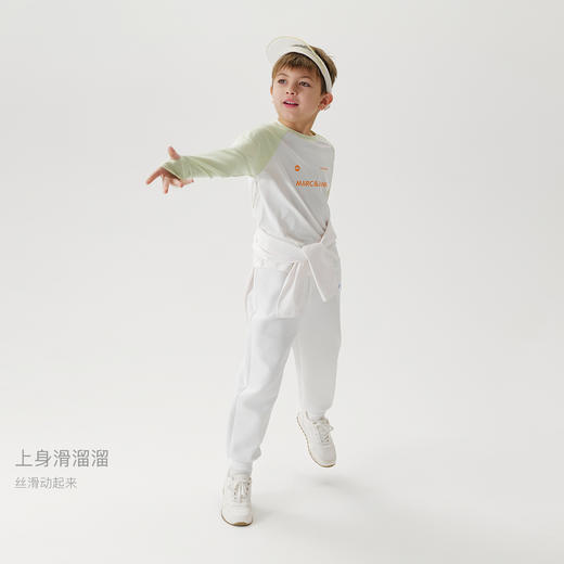 马克珍妮男女童撞色透气运动高弹长袖T 2025年春装新款550316 商品图2