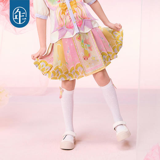 年衣童装2025春夏新款马甲衬衫古装金玉年年短款马面裙 商品图2