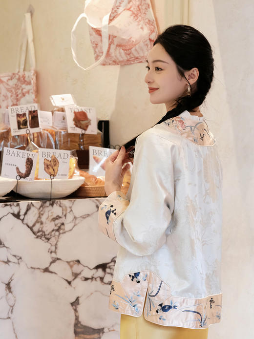 瑕疵|盛唐牡丹 |喜上眉梢手推绣对襟上衣[特价品]](特殊商品不退不换) 商品图4