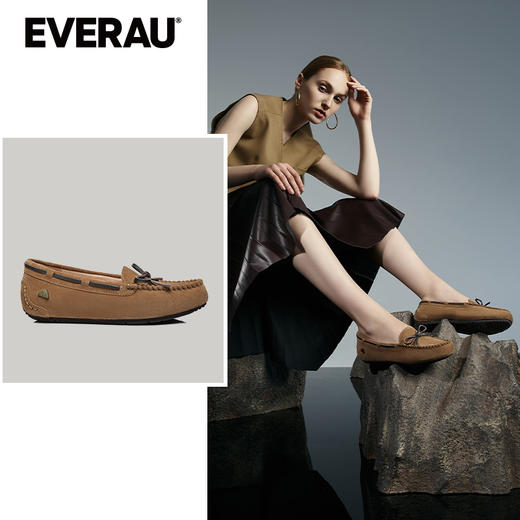 EVERAU 经典莫奈花园的缤纷朦胧梦幻多色春款女鞋豆豆鞋EA1011 商品图4