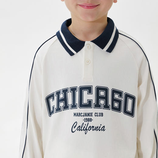 马克珍妮男童休闲学院POLO领T恤 儿童上衣2025年春装新款250083 商品图4