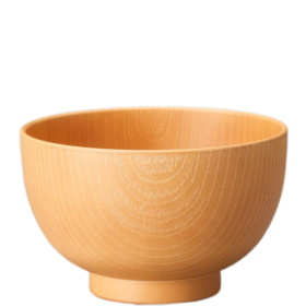 日本进口石田汤碗 木纹碗米色