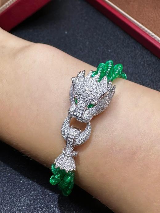 35ct算盘珠祖母绿手链 商品图3