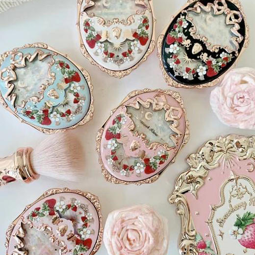 花知晓独角兽人鱼宝石浮雕腮红腮紫膨胀色雪霜珍珠哑光高光一体盘 商品图1