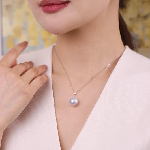 【挚友限定】18K金澳白巴洛克Y字链13-14mm（福利商品 无质量问题不享受7天无理由退货） 商品图2