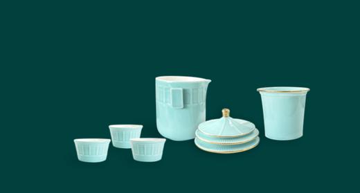 【影青大礼堂旅行套装茶具】 商品图1