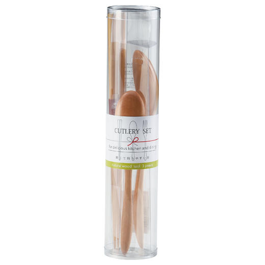 日本进口石田白木餐具3件套 商品图0