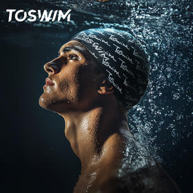 泳镜侠推荐！TOSWIM加大号不勒头男女时尚潮酷防水硅胶运动游泳帽