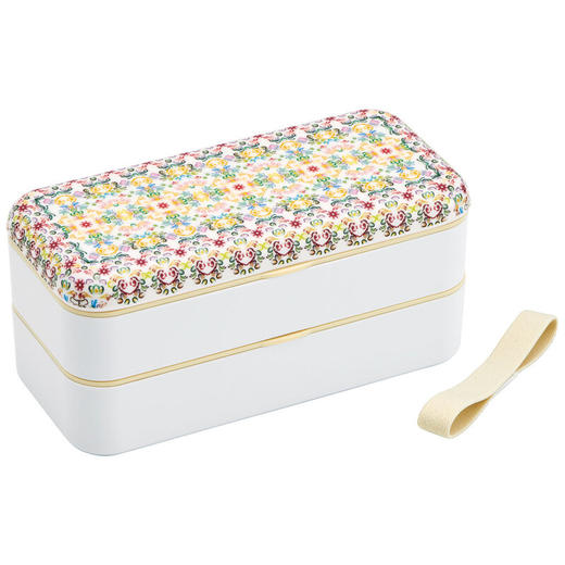 日本进口Skater基础饭盒梦幻淡红花纹 商品图0