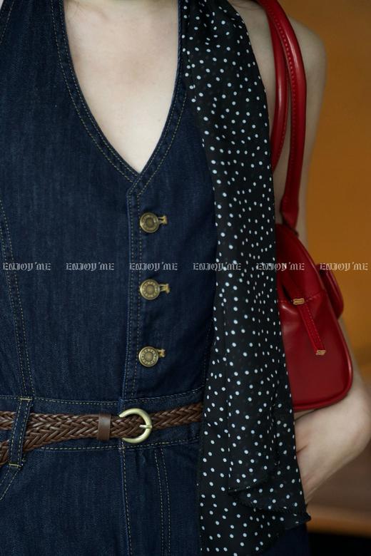 【门店同款】ENJOY春季“盐貌似糖”牛仔挂脖裙 161943077 商品图8