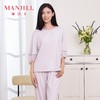 【商场同款】熳洁儿 简约纯色95棉套装女士家居服七分袖长裤灯笼袖25203217 商品缩略图0