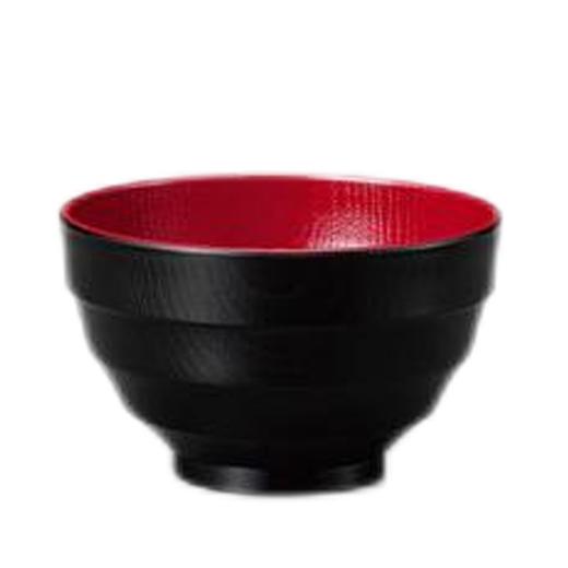 日本进口石田汤碗 堆叠汤碗黑色 中 商品图0