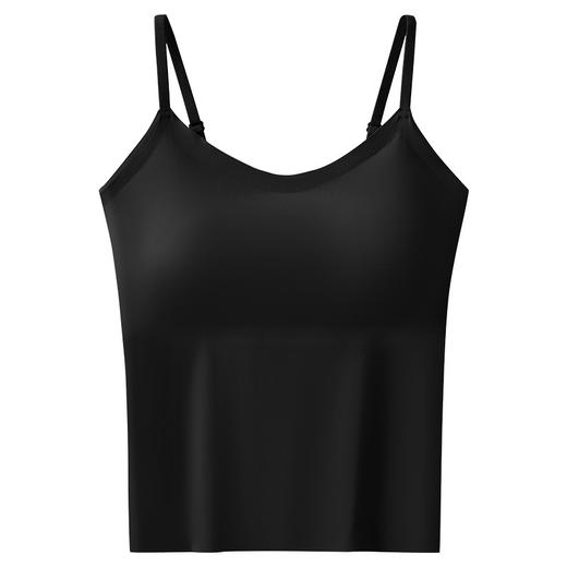 日式无印一片式无痕冰丝吊带良品长款背心女 A-4582 商品图5