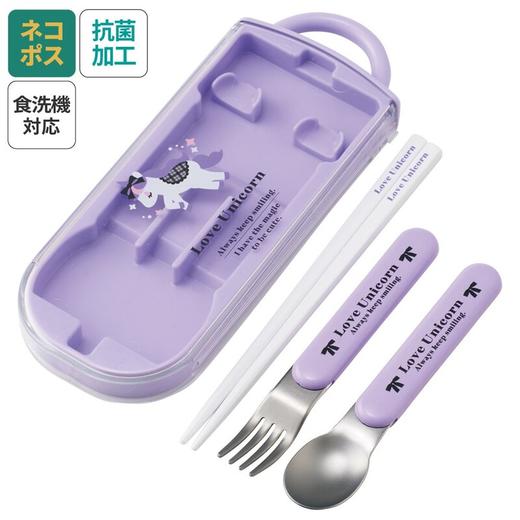 日本进口Skater餐具三件套卡通爱心独角兽 商品图0
