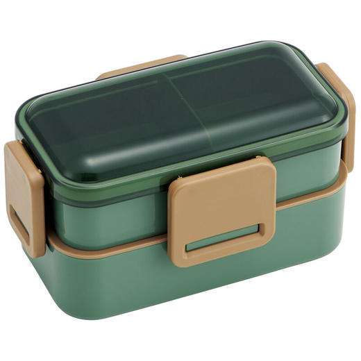 日本进口Skater抗菌双层饭盒草绿色 商品图0