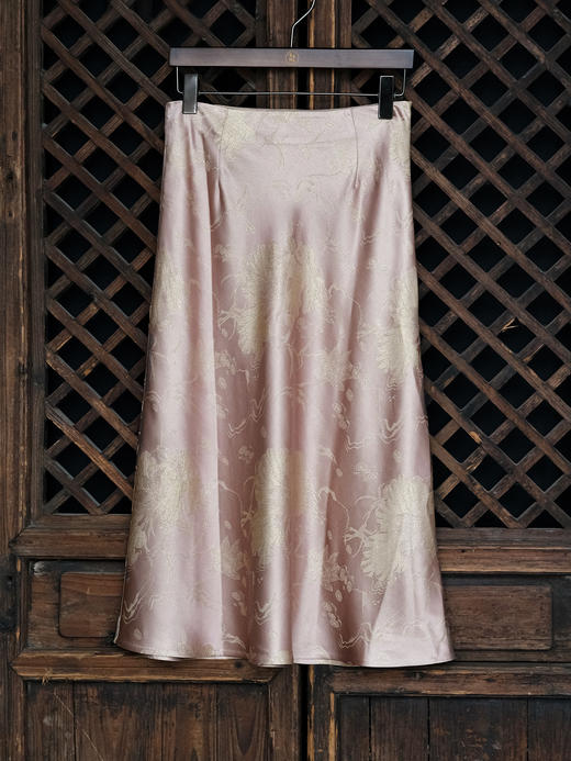 盛唐牡丹 |莲花纹真丝提花半裙 商品图2