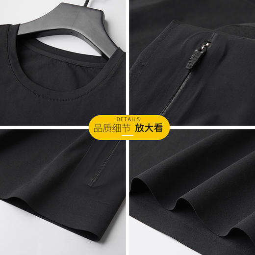 【DTH】大依优型大码圆领短袖T恤加肥加大肥佬休闲宽松运动胖子上衣男士 商品图1