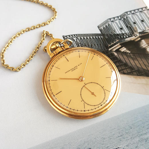 【95新】PATEK PHILIPPE 百达翡丽18k黄金小三针怀表47MM201025LV02 商品图1