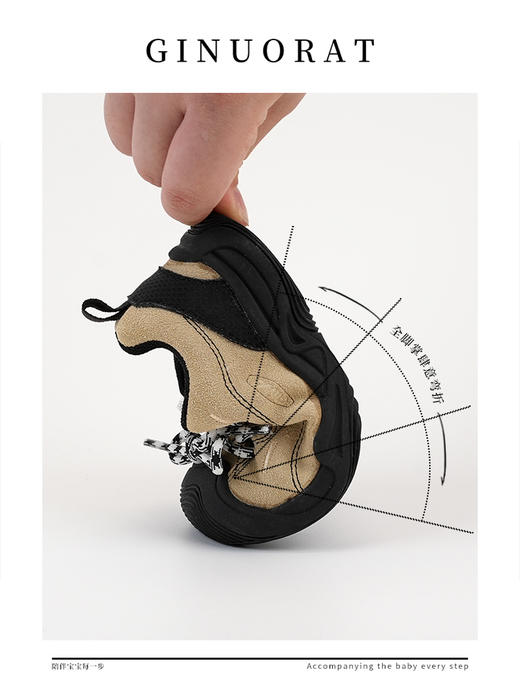 奇诺鼠2025春秋男宝宝户外登山露营运动鞋女童软底学步鞋 商品图9