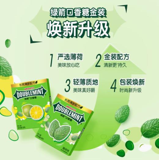 箭牌绿箭12片金装无糖口香糖原味薄荷 商品图1
