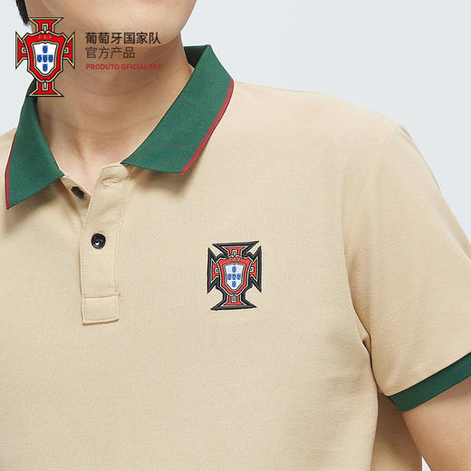 【官方正版】葡萄牙国家队 | 简约米色男女凉感POLO衫百搭球迷衫 商品图4