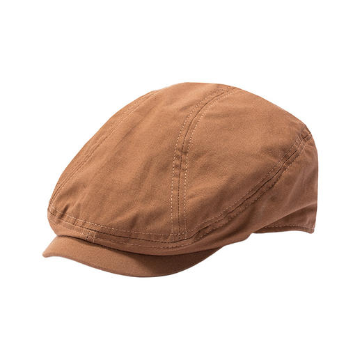 【简约贝雷帽】男女棉质透气贝雷帽防晒遮阳帽夏季帽子报童帽纯色 商品图4