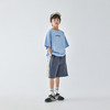蓝汽水2025新款撞色拼接五分裤夏季亲子款慵懒风平纹肌理针织短裤 商品缩略图1
