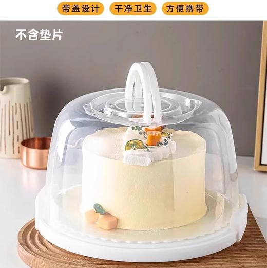6寸/8寸/10寸 可重复使用蛋糕盒 白色/粉色手柄蛋糕盒子 便携手提蛋糕打包盒 商品图2