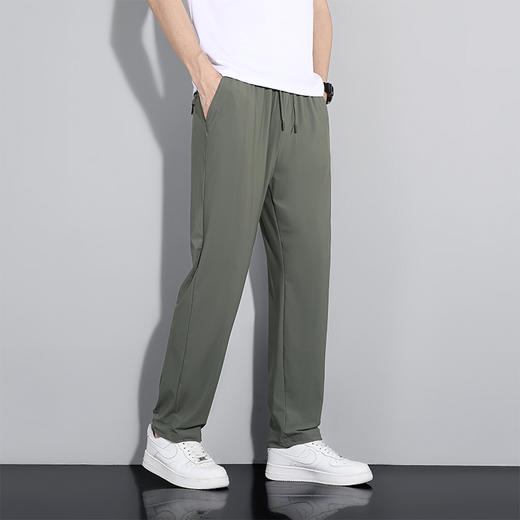 【超大码】【DSY】大依优型大码冰丝裤休闲运动夏季长裤弹力大号裤子加肥加大松紧腰宽松300斤 商品图6