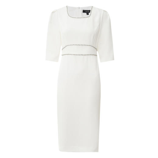 EITIE爱特爱春季新款方领气质优雅钉珠收腰显瘦礼服连衣裙7777413 商品图11