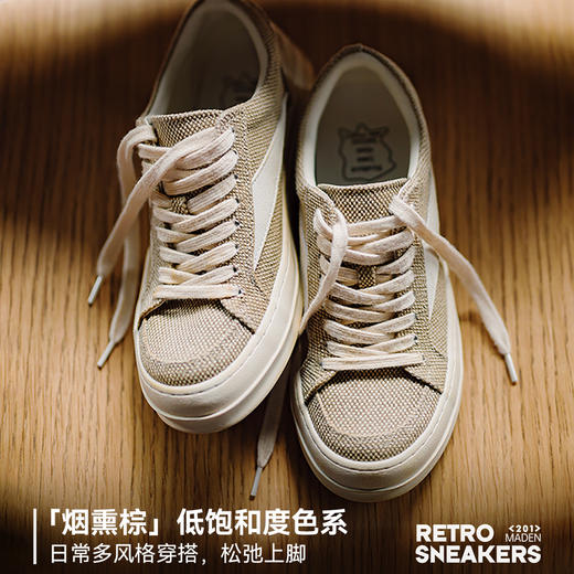 马登男士板鞋小众厚底增高百搭潮鞋子美式高街复古做旧休闲帆布鞋 商品图1