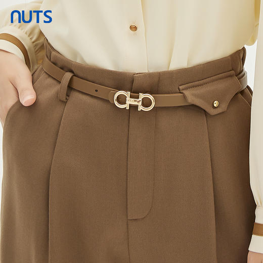 NUTS春秋新品纯色时尚显瘦气质百搭长裤333072067 商品图3