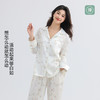 美季美优女士睡衣春秋夏季2025新款高级感冰丝白色家居服长袖套装 商品缩略图4