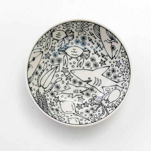 日本进口MINORU TOUKI 135浅碗 海的伙伴 商品图0