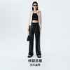 【素皮直筒拖地裤】simplepieces冬季SPS新PU皮抽绳宽松休闲裤女 商品缩略图2