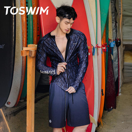 【TOSWIM】男士泳衣时尚潮流户外休闲修身弹力男士舒适泳裤男款大码 商品图4