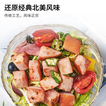 万威客 加拿大烟肉卷500g 大块猪肉烟熏火腿 熟食早餐香肠午餐肉 商品图0