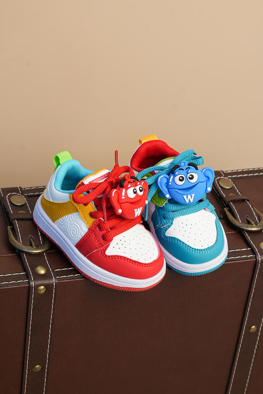 奇诺鼠儿童运动鞋鸳鸯豆春秋低帮软底板鞋婴儿魔术贴透气学步鞋 商品图5