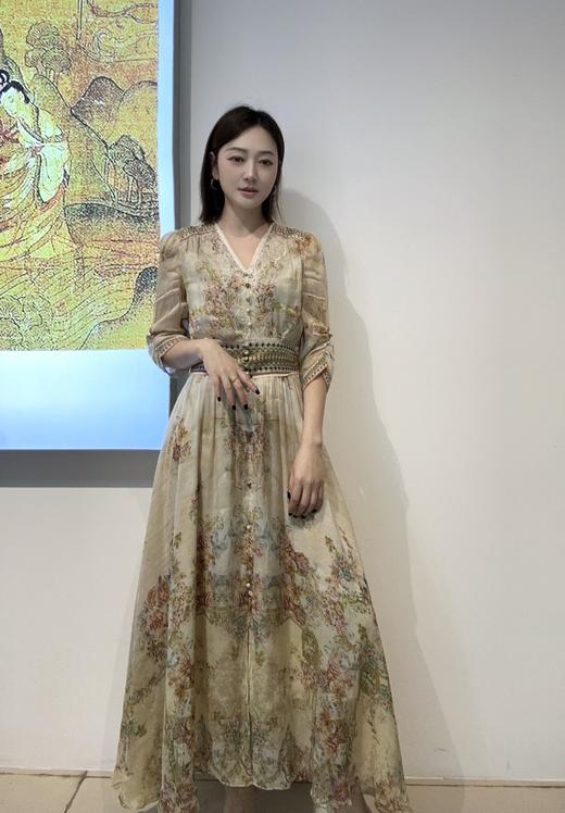 SZ1S60_如梦令色_连衣裙_春夏_分袖收腰大摆优雅气质通勤_高级女装_BERNIEELEN 伯妮斯茵 商品图4